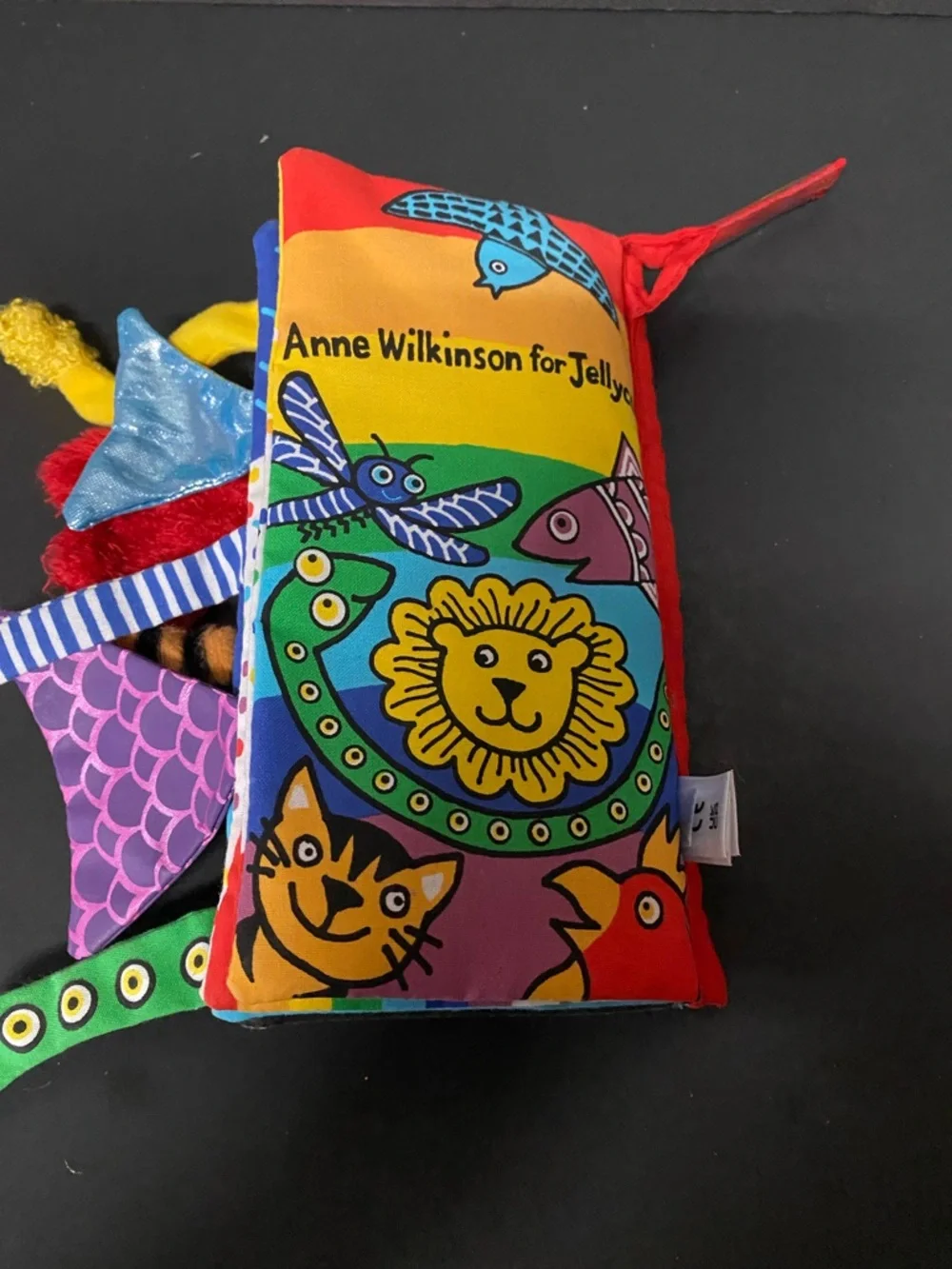 JELLY CAT Rainbow Tails Interactive Soft Activity Baby Book , Made Of Fabric